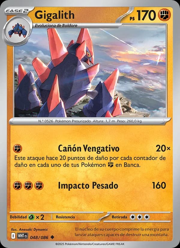Gigalith card in Spanish