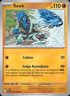 Sawk card in Spanish