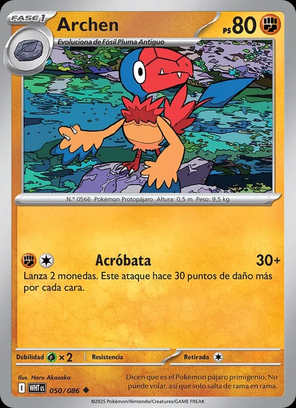 Archen card in Spanish