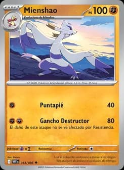 Mienshao card in Spanish