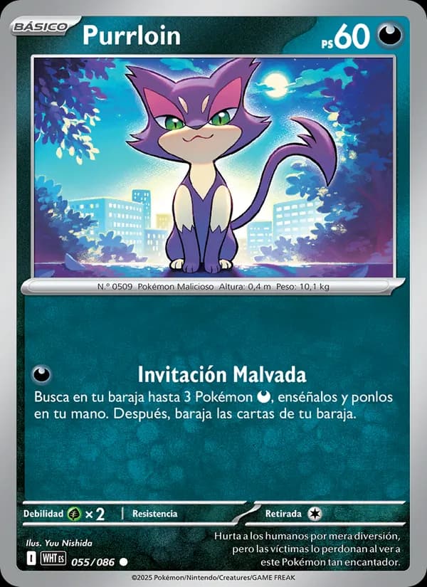 Purrloin card in Spanish