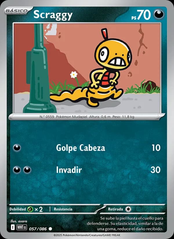 Scraggy card in Spanish