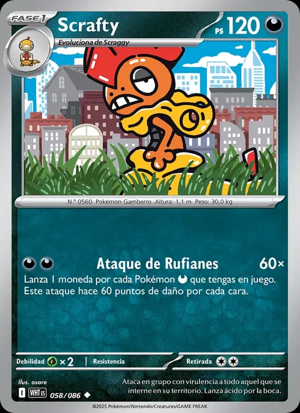 Scrafty card in Spanish
