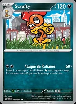 Scrafty card in Spanish