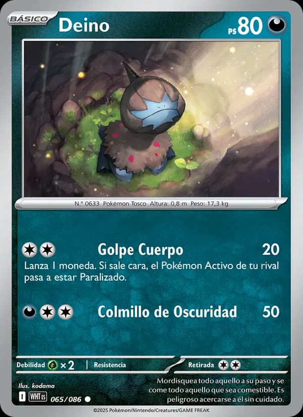 Deino card in Spanish
