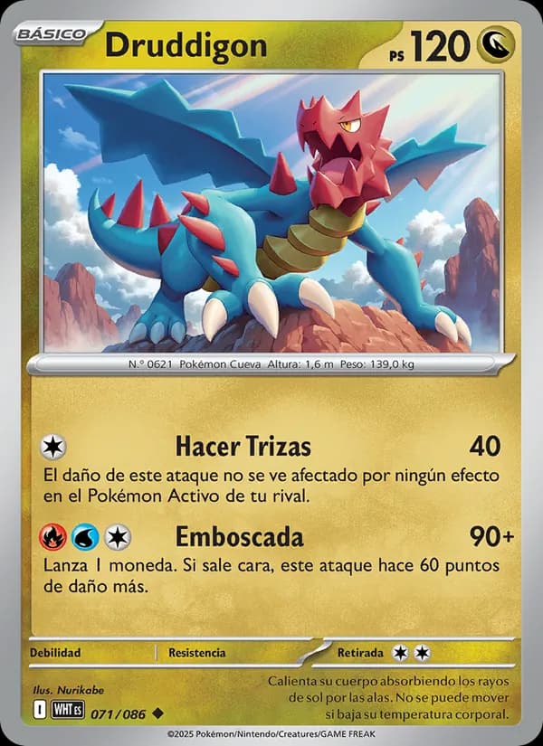 Druddigon card in Spanish