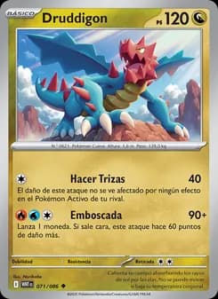 Druddigon card in Spanish