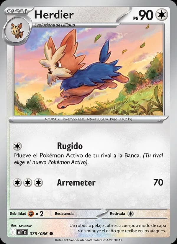 Herdier card in Spanish