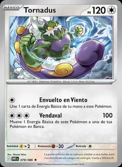 Tornadus card in Spanish