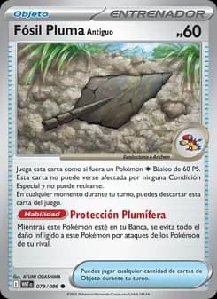 Fósil Pluma Antiguo card in Spanish