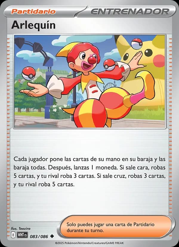 Arlequín card in Spanish