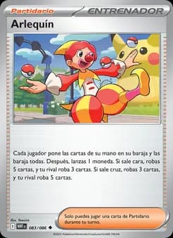 Arlequín card in Spanish