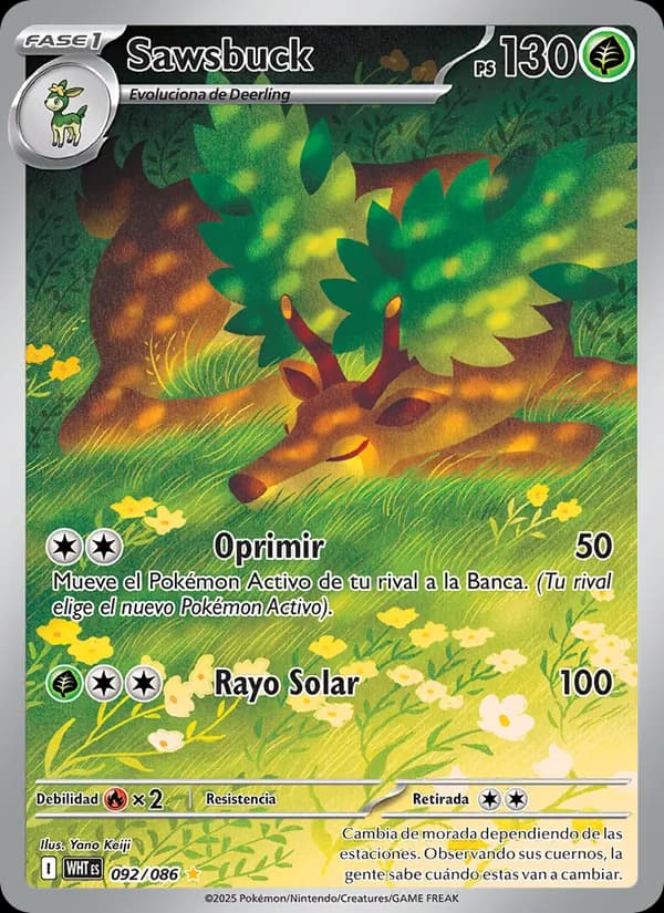 Sawsbuck card in Spanish