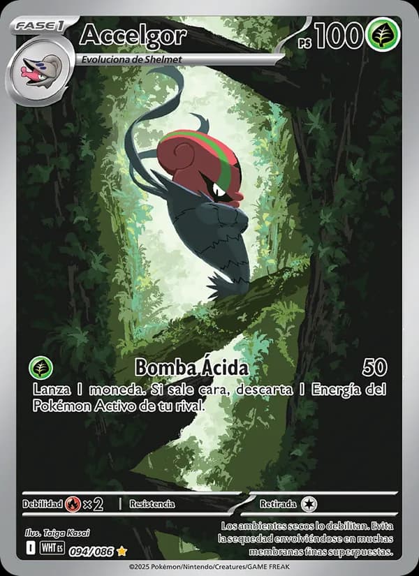 Accelgor card in Spanish