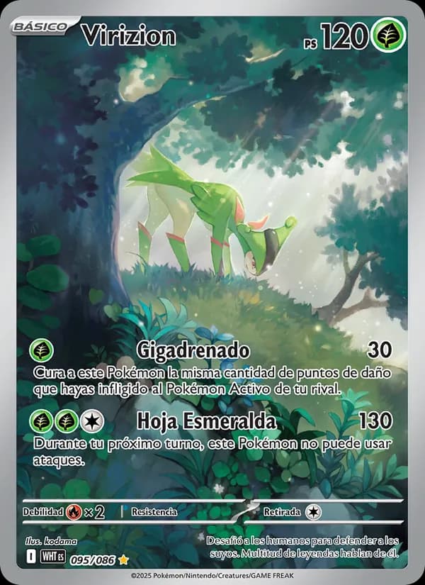 Virizion card in Spanish