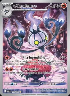 Chandelure card in Spanish