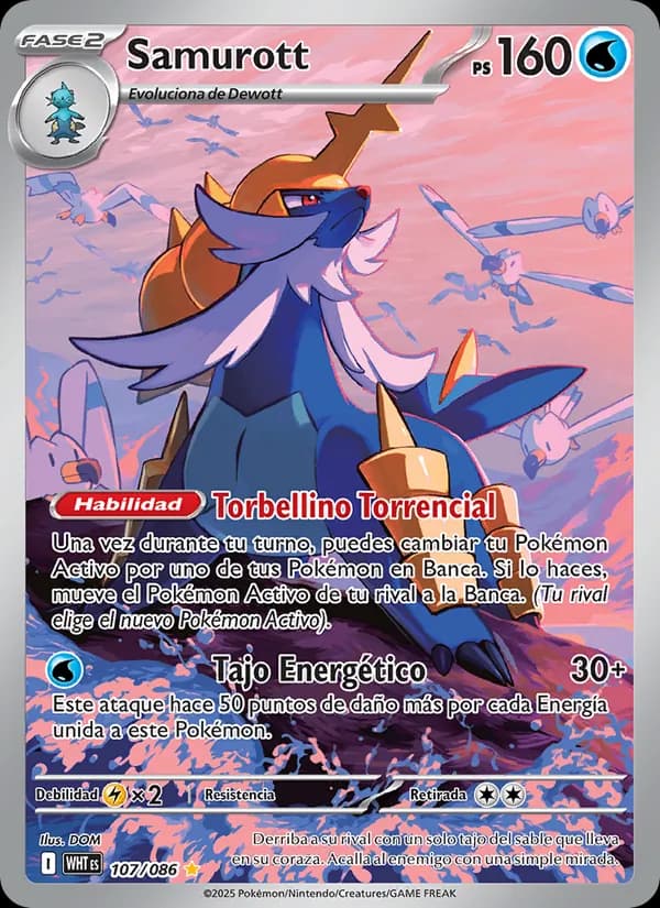 Samurott card in Spanish
