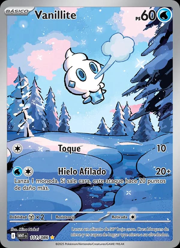 Vanillite card in Spanish