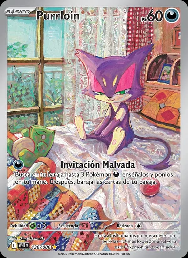 Purrloin card in Spanish