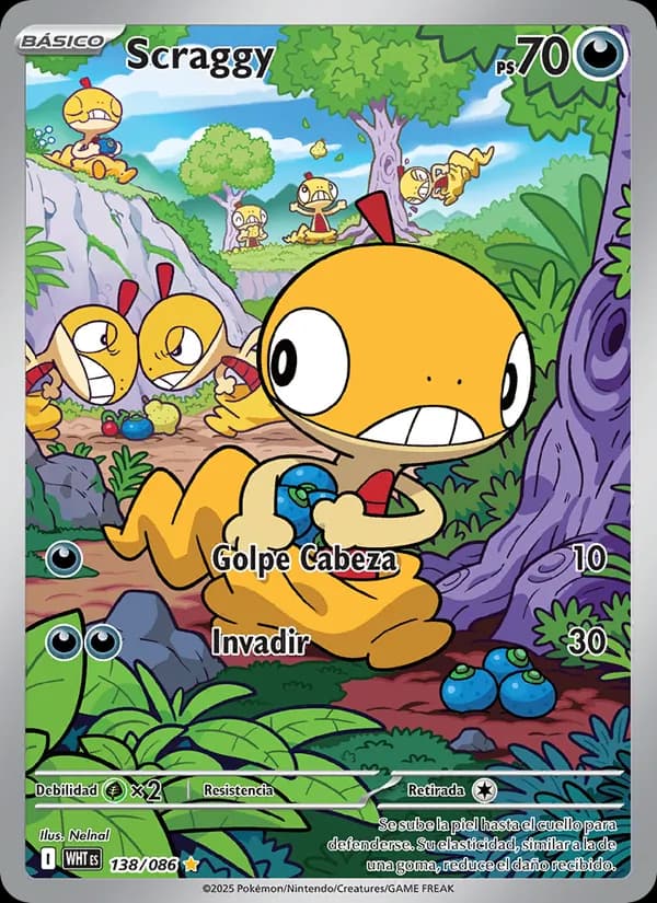 Scraggy card in Spanish