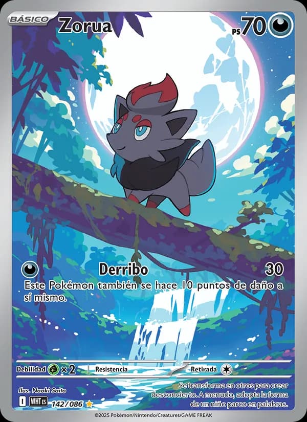 Zorua card in Spanish