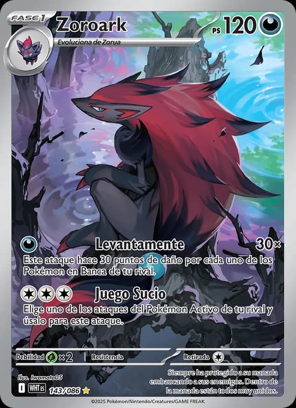 Zoroark card in Spanish