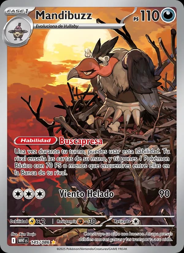 Mandibuzz card in Spanish