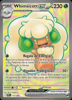 Whimsicott ex card in Spanish