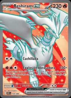 Reshiram ex card in Spanish