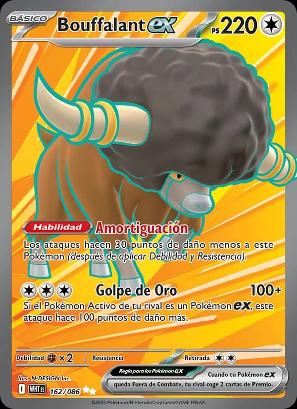 Bouffalant ex card in Spanish