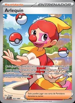 Arlequín card in Spanish