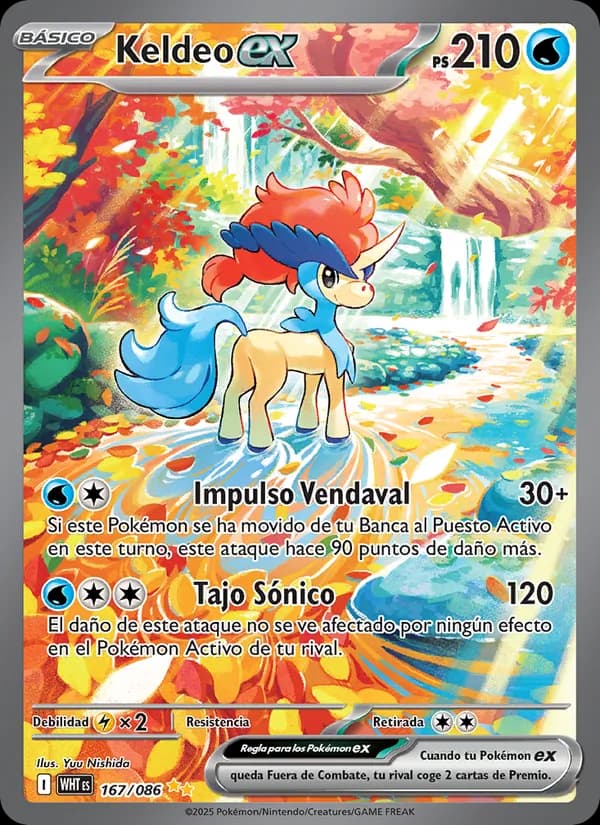 Keldeo ex card in Spanish