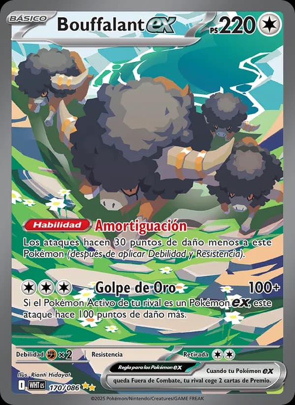 Bouffalant ex card in Spanish