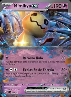 Mimikyu ex card in Spanish