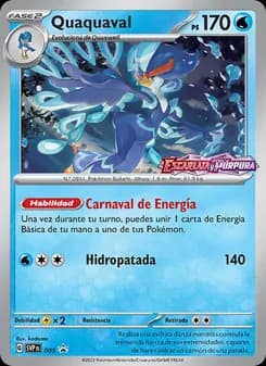 Quaquaval card in Spanish