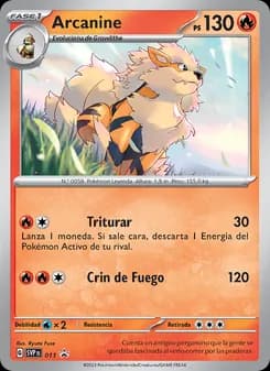 Arcanine card in Spanish