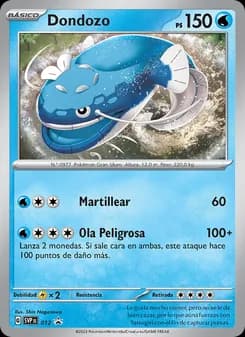 Dondozo card in Spanish