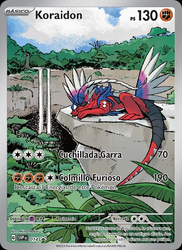 Koraidon card in Spanish