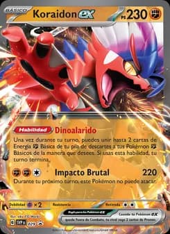 Koraidon ex card in Spanish