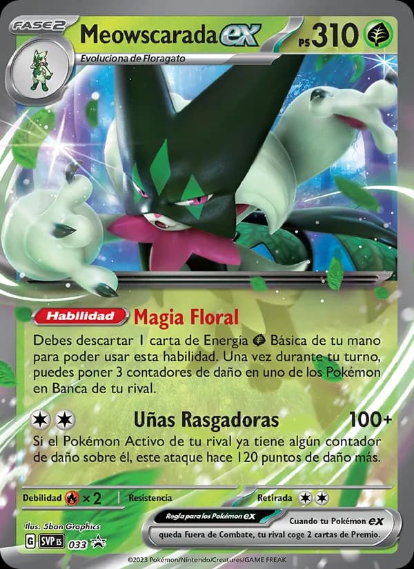 Meowscarada ex card in Spanish