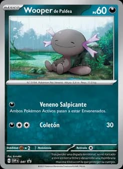 Wooper de Paldea card in Spanish