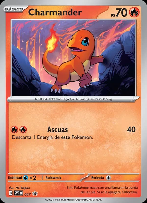 Charmander card in Spanish