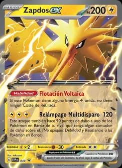Zapdos ex card in Spanish