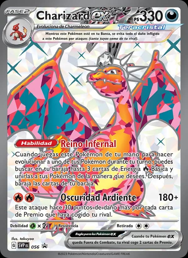 Charizard ex card in Spanish
