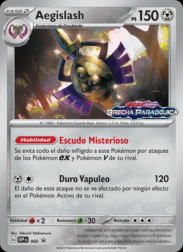 Aegislash card in Spanish