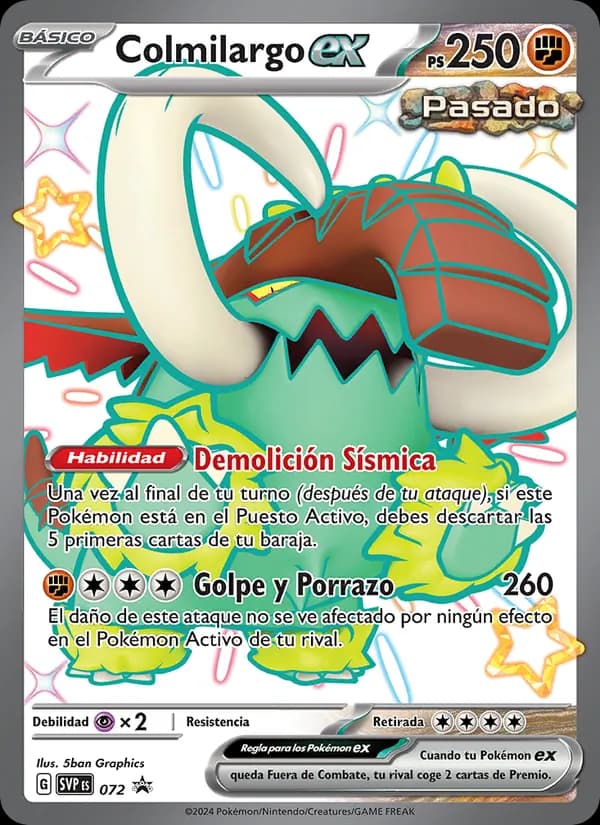 Colmilargo ex card in Spanish