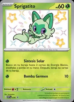 Sprigatito card in Spanish