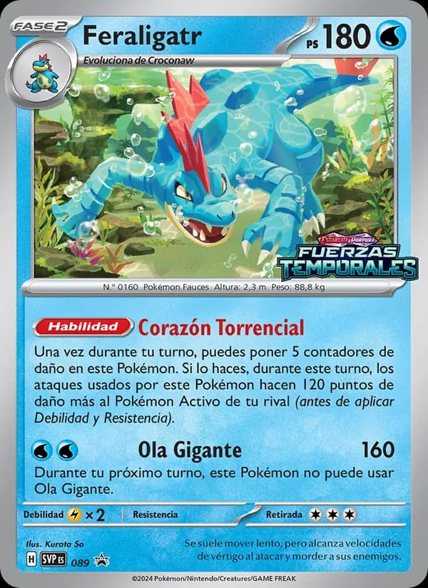 Feraligatr card in Spanish