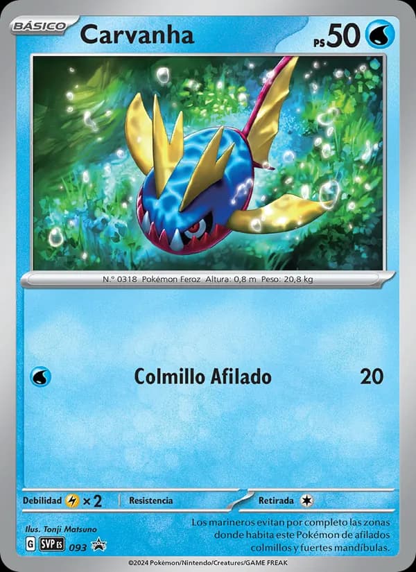 Carvanha card in Spanish