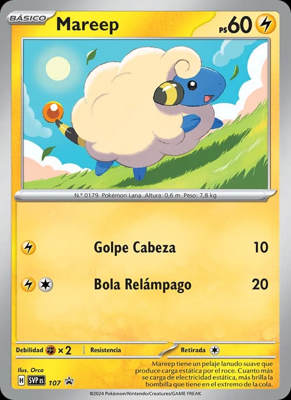 Mareep card in Spanish